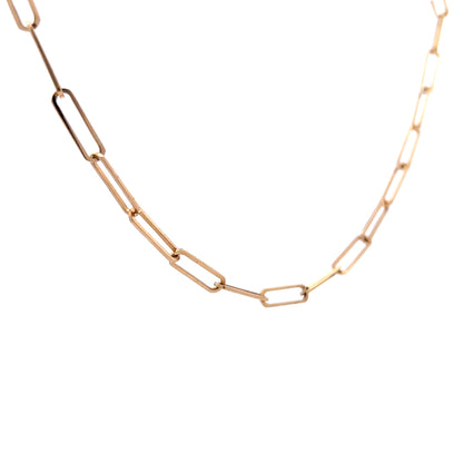 Paperclip Necklace in 14k Yellow Gold