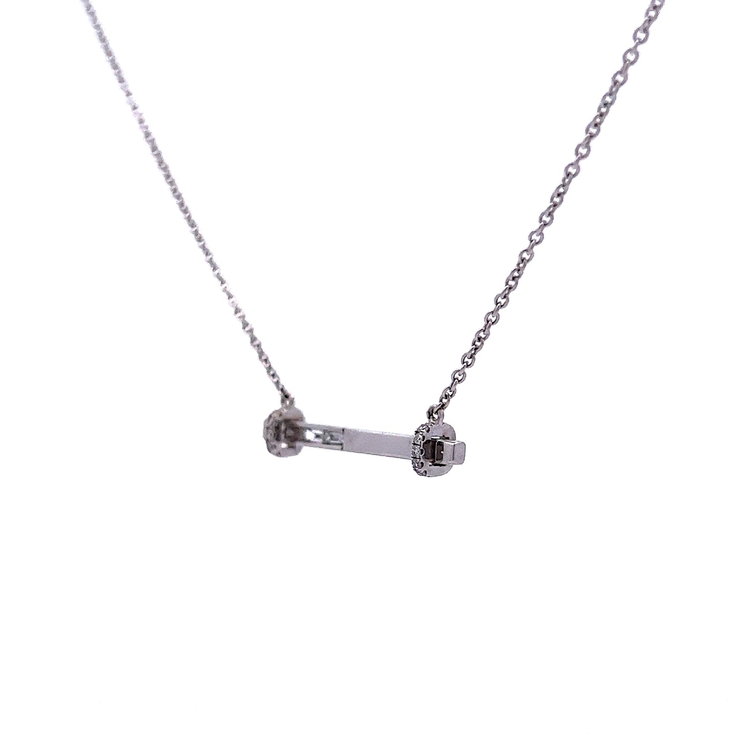 .20 Diamond Baguette Pendant in 14k White Gold