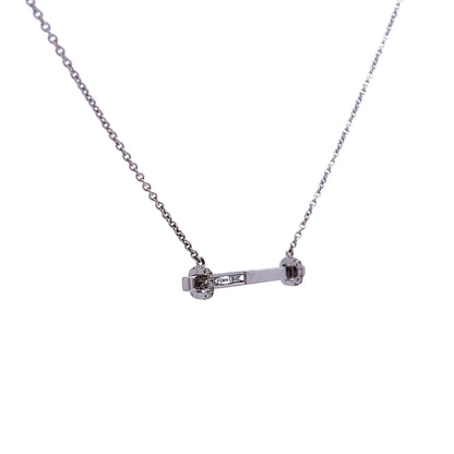 .20 Diamond Baguette Pendant in 14k White Gold