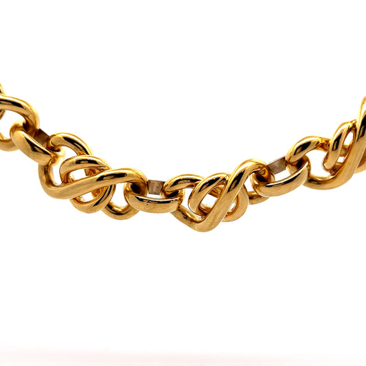 Nicolis Cola Link Necklace in 18k Yellow Gold