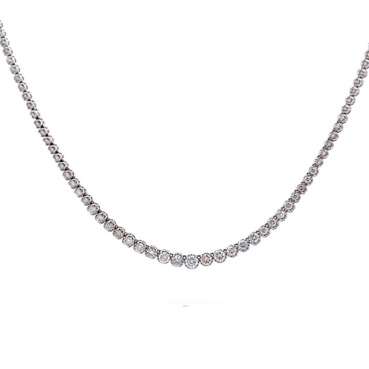 3.00 Diamond Tennis Necklace in 18k White Gold
