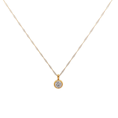 .53 Round Brilliant Diamond Necklace in 18k Yellow Gold