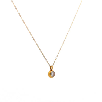 .53 Round Brilliant Diamond Necklace in 18k Yellow Gold
