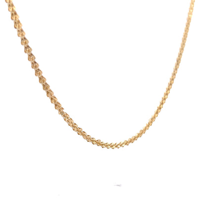 16" Heart Shaped Link Chain Necklace in 14k Yellow Gold