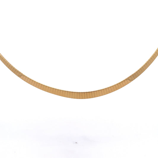 6mm Omega Collar Necklace in 14k Yellow Gold