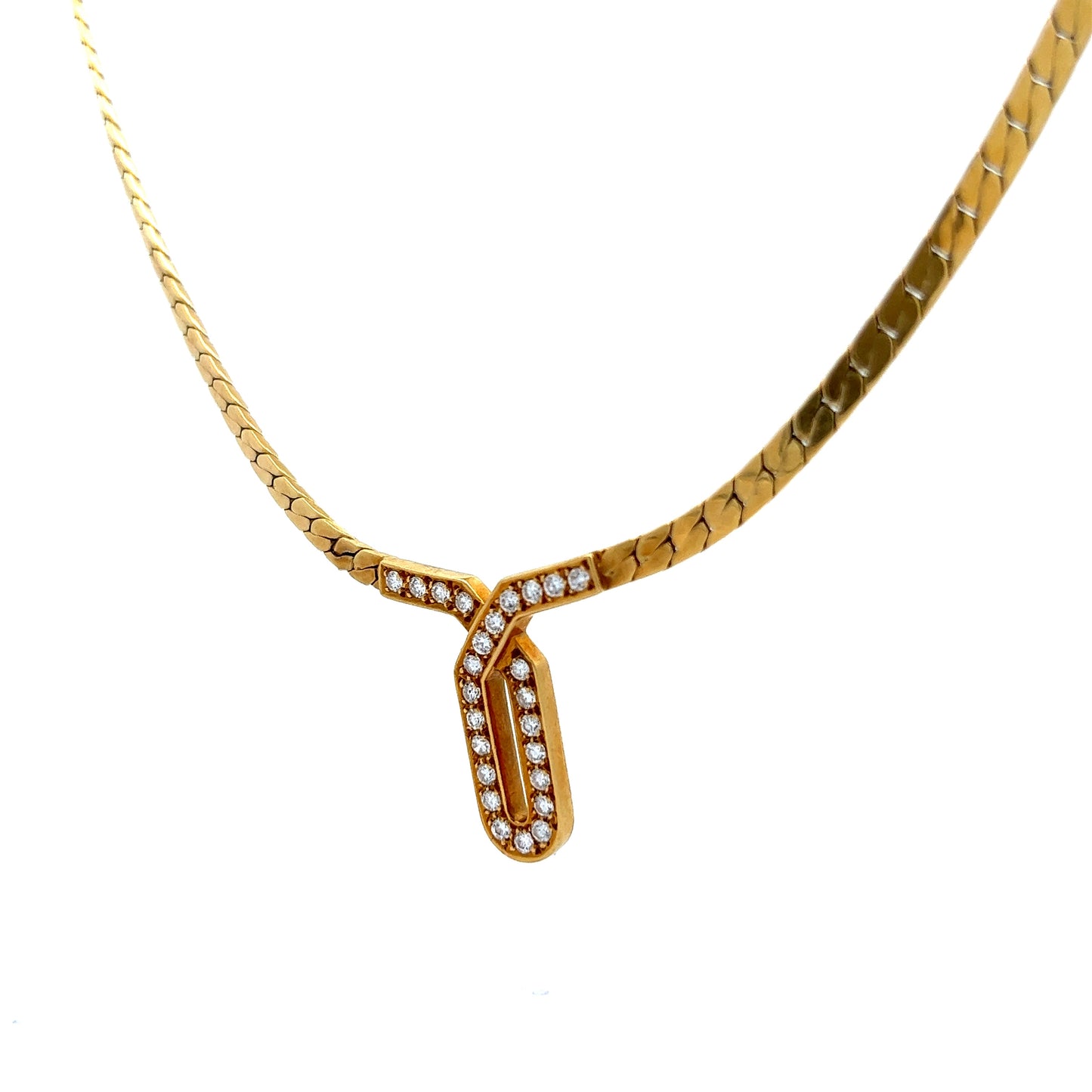 1.00 Diamond Pendant Necklace in 18K Yellow Gold