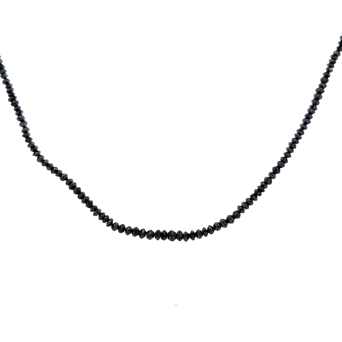 20.00 Black Diamond Necklace in 18K White Gold