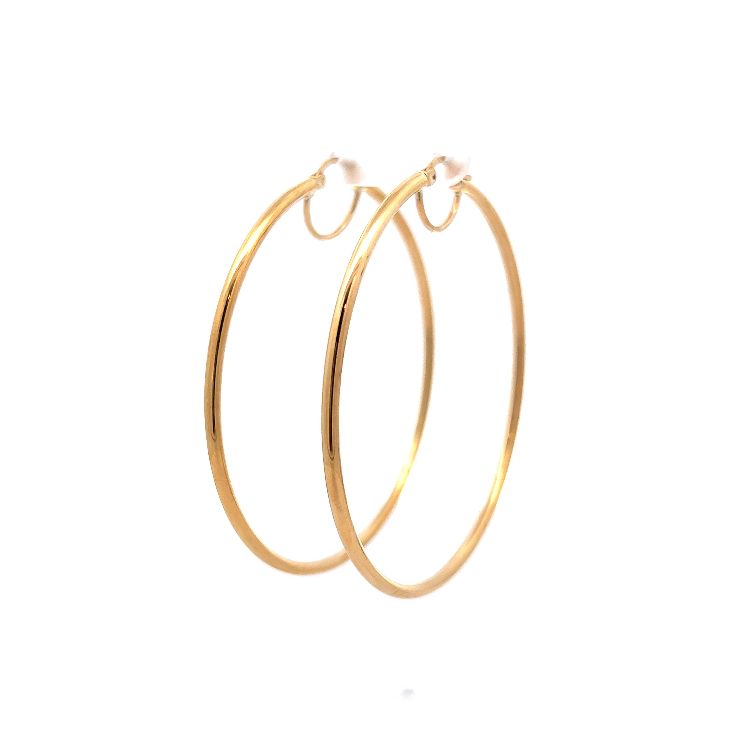 10k Yellow Gold 1 Inch Hoop Earrings – JT Jewelry Shop