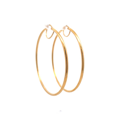 Large Hoop Earrings in 10K Yellow Gold