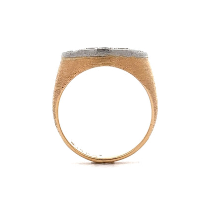 .44 Lucky Horseshoe Diamond Two-Tone Cocktail Ring