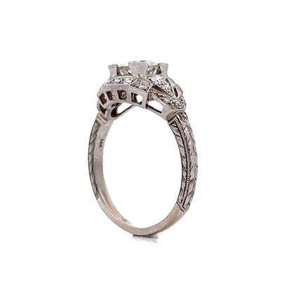 Vintage Art Deco Diamond Engagement Ring in Platinum