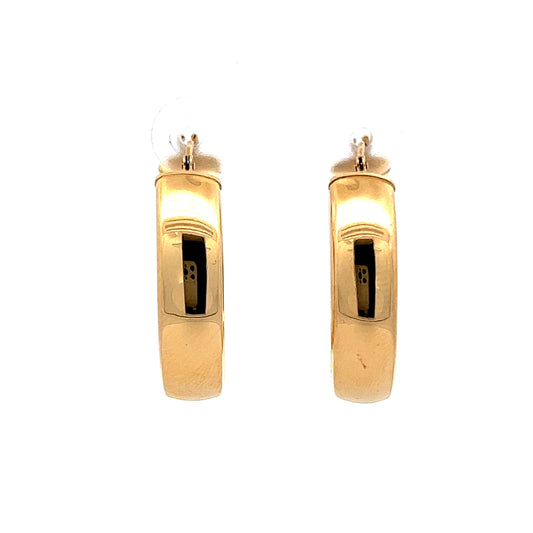 Chunky Hoop Earrings in 14k Yellow Gold