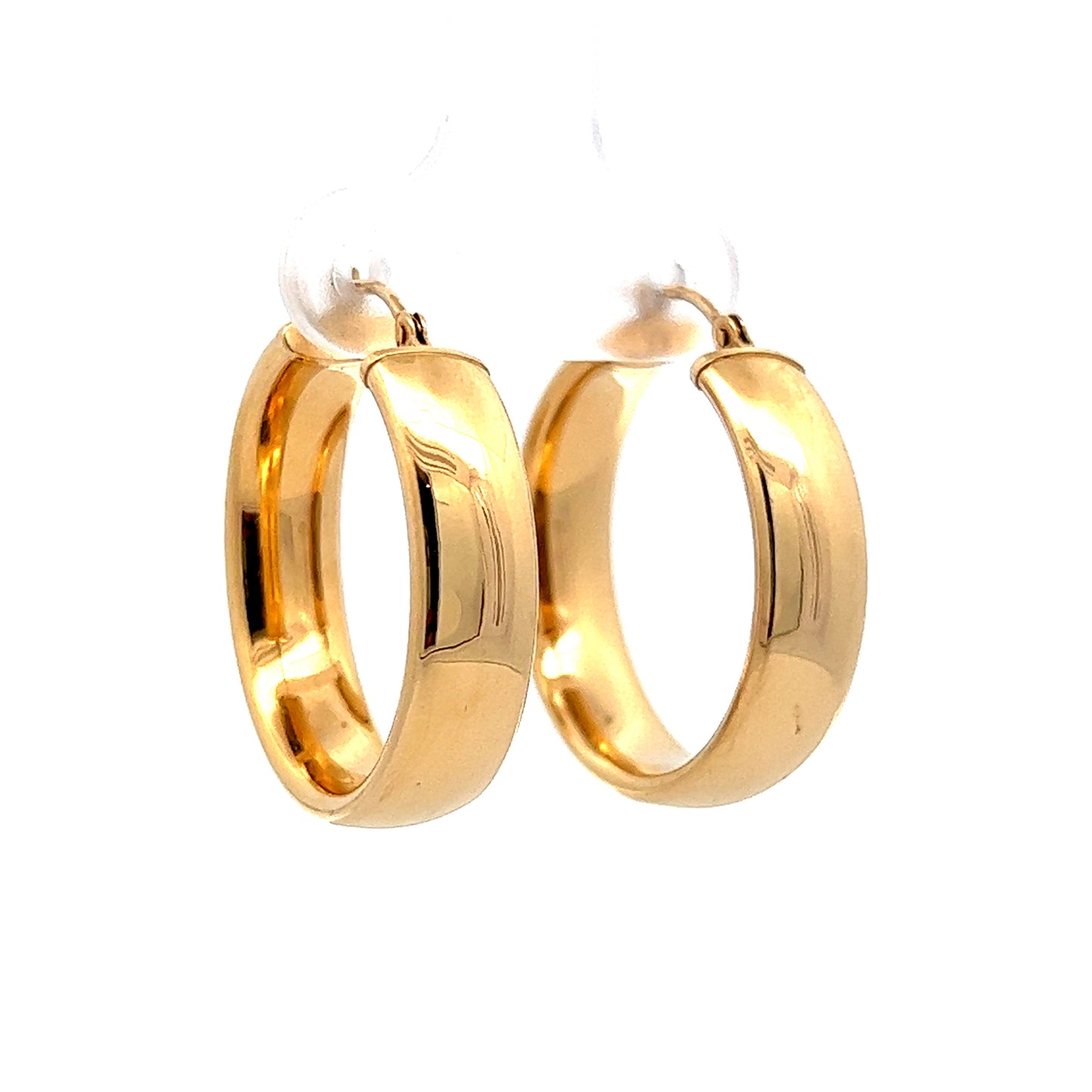 Chunky Hoop Earrings in 14k Yellow Gold