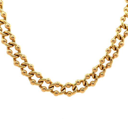 Necklace and Bracelet Set in 18k Yellow Gold