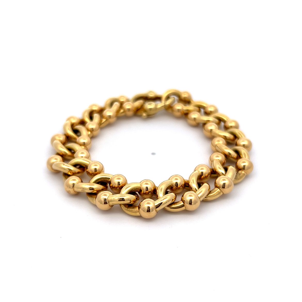 Gold Ball Long Chain 18K Yellow