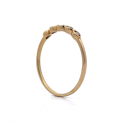 Bezel Set Diamond Wedding Band in 10k Yellow Gold