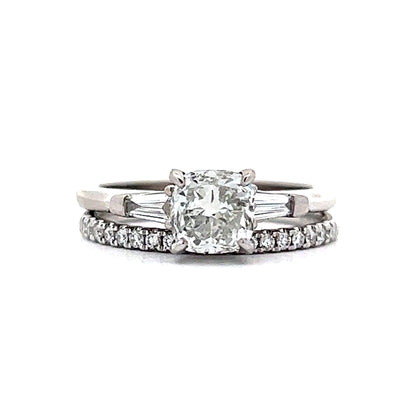 1.20 Cushion Cut Diamond Engagement Ring 14k White Gold
