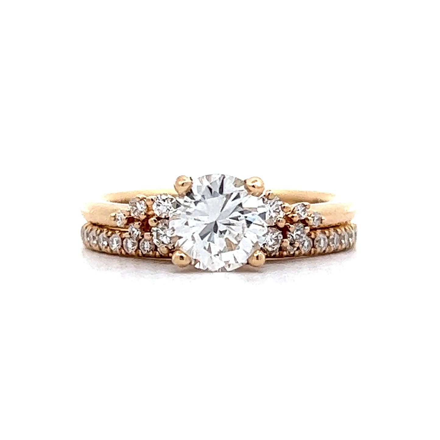 .87 Solitaire Diamond Engagement Ring in 14k Yellow Gold
