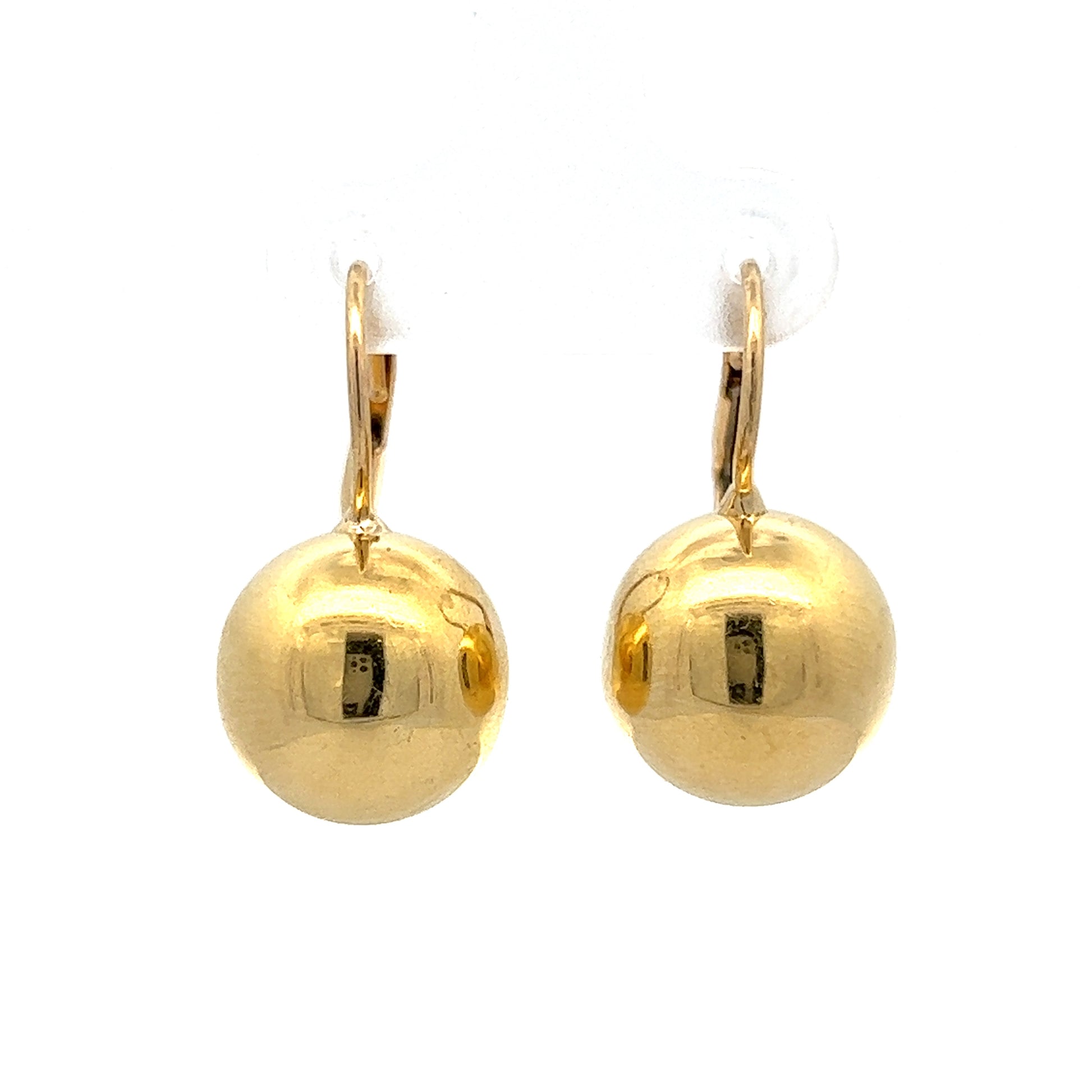 Lightweight Ball Drop Earrings in 18k Yellow Gold – Filigree Jewelers