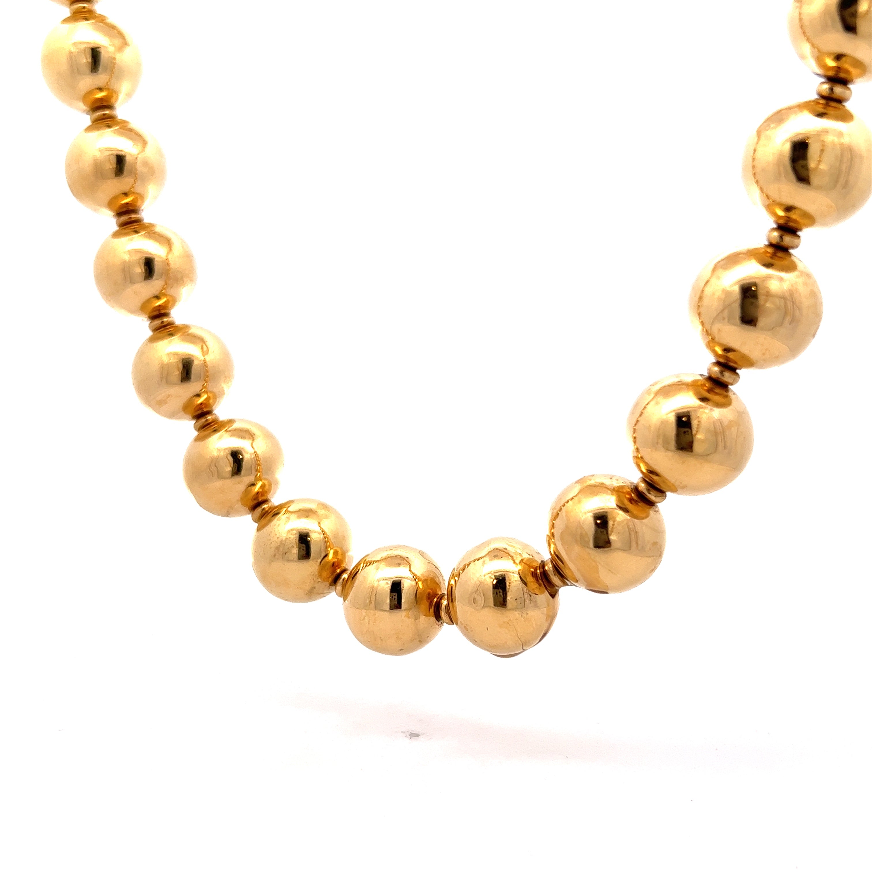 Amazon.com: Hius 18K Gold Plated Beads Necklace for Women, Chunky Ball  Chain Necklace, Gold Statement Women's Jewelry: Clothing, Shoes & Jewelry
