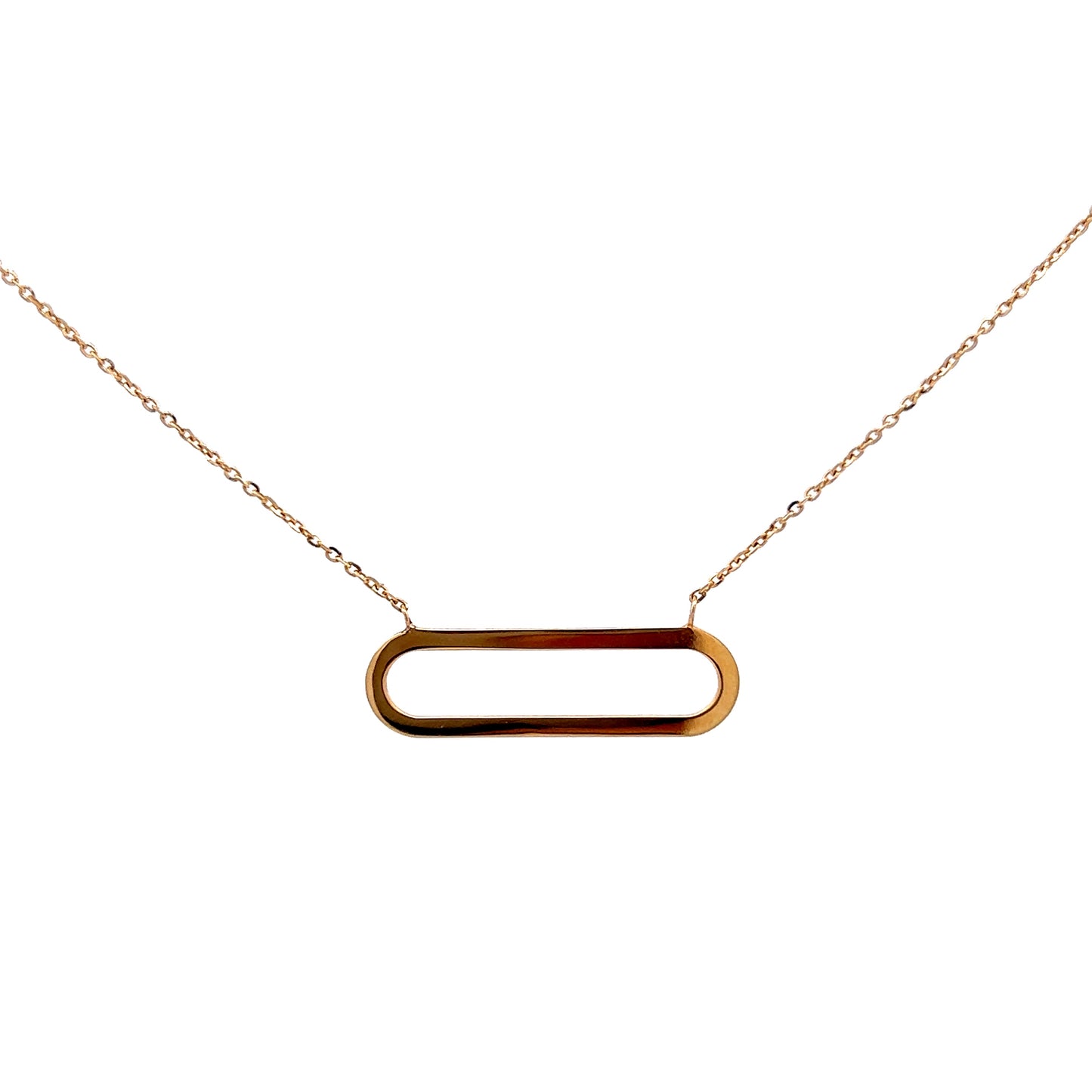 Modern Minimalist Pendant Necklace in 14k Yellow Gold