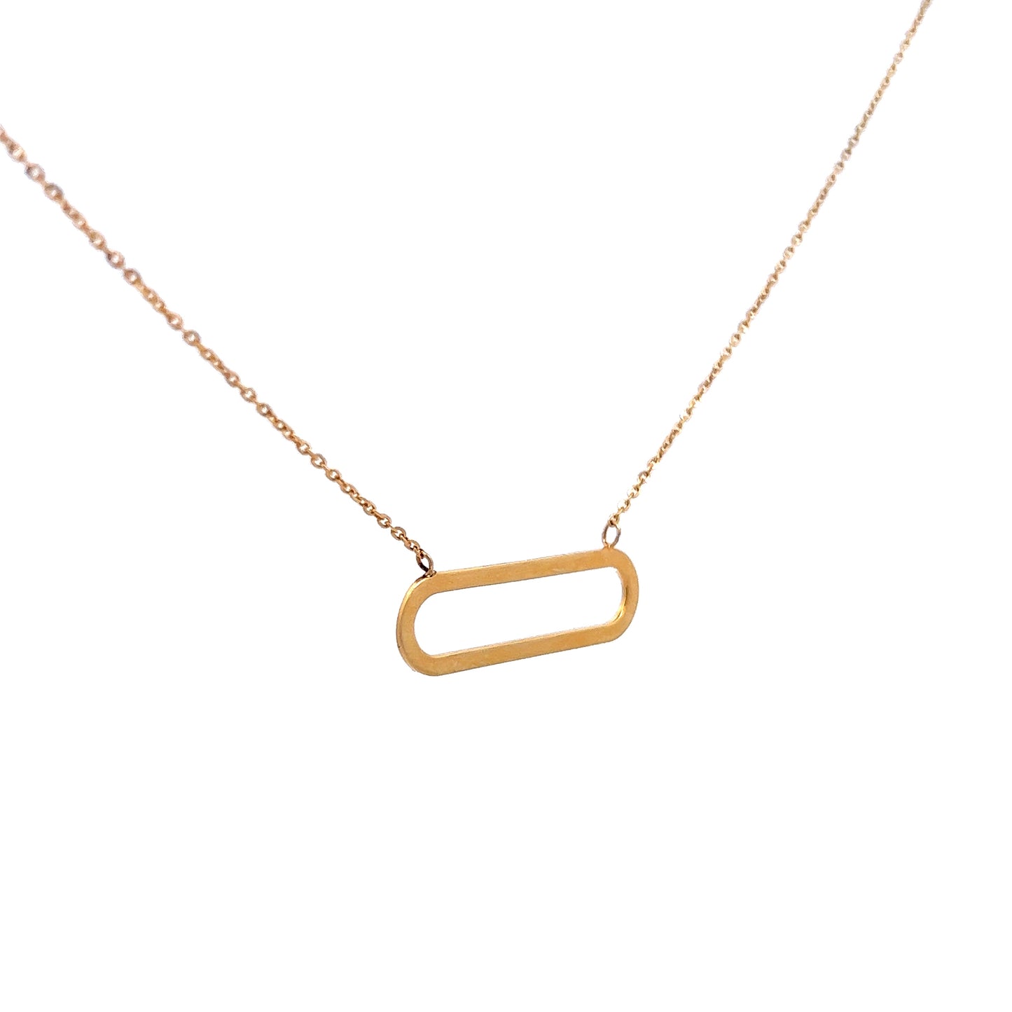 Modern Minimalist Pendant Necklace in 14k Yellow Gold