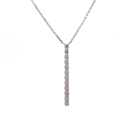 .33 Lariat Diamond Necklace in 14k Yellow Gold