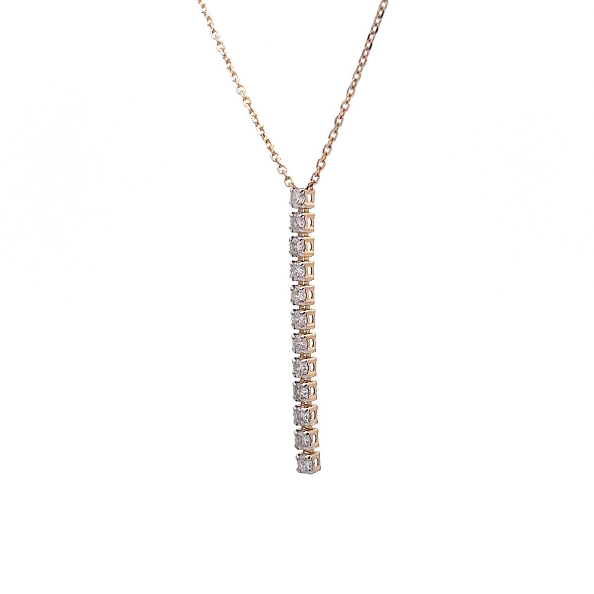 .33 Lariat Diamond Necklace in 14k Yellow Gold