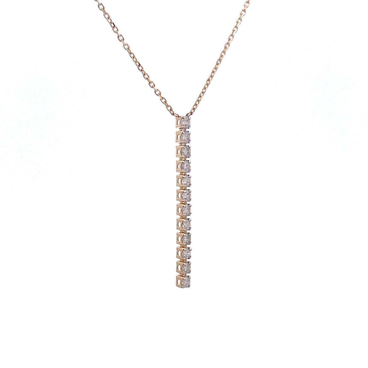 .33 Lariat Diamond Necklace in 14k Yellow Gold