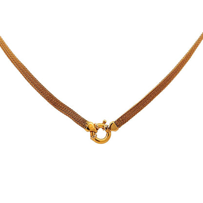 Reversible Wheat Chain Necklace in 18k Yellow Gold