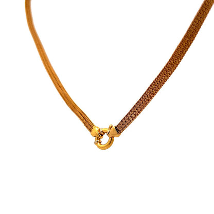 Reversible Wheat Chain Necklace in 18k Yellow Gold