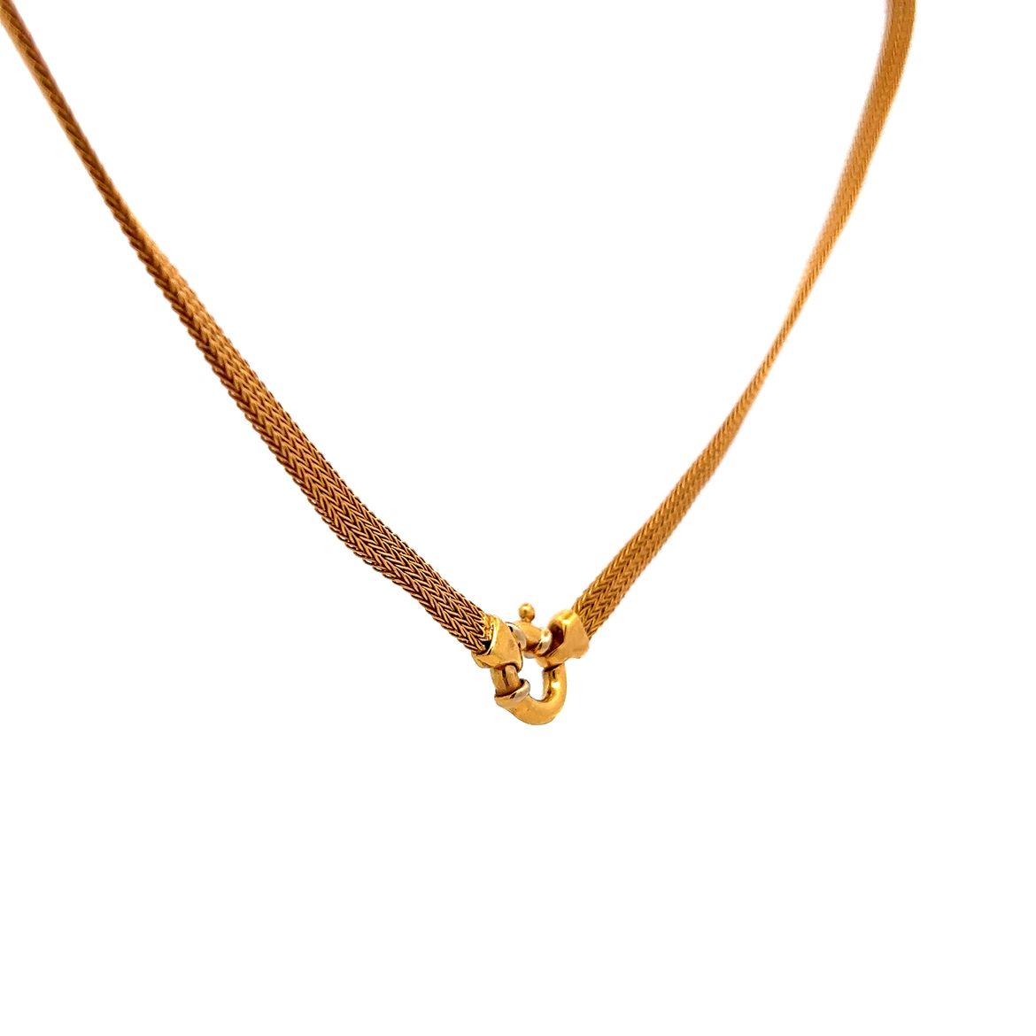 Reversible Wheat Chain Necklace in 18k Yellow Gold