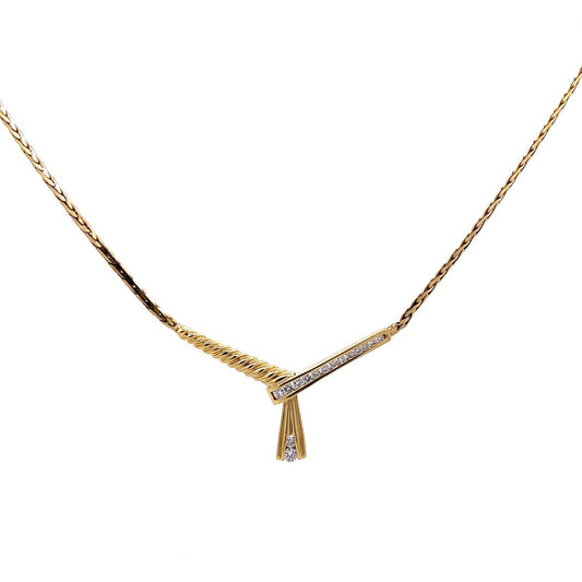 .28 Diamond Collar Necklace in 14k Yellow Gold