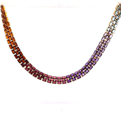 49.14 Multi-Gemstone Necklace & Bracelet Set in 18k