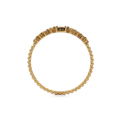 .08 Princess Diamond Stacking Band in 18k Yellow Gold