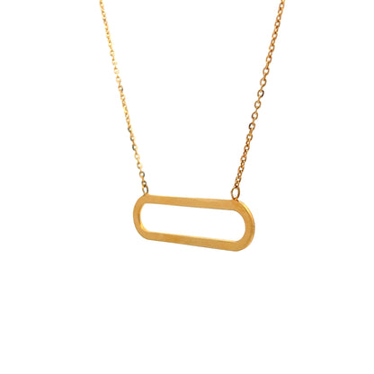 Modern Minimalist Pendant Necklace in 14k Yellow Gold