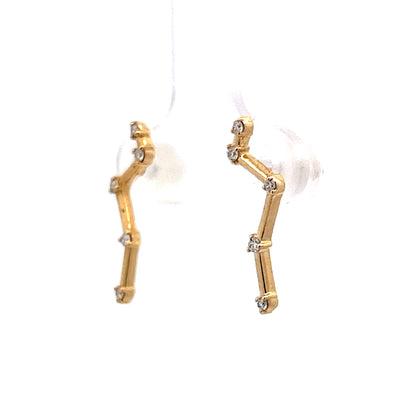 Diamond Constellation Earrings in 14k Yellow Gold