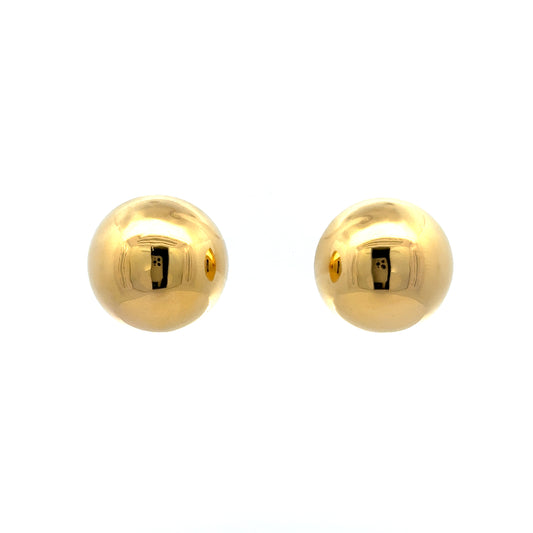 Oversized Ball Stud Earrings in 18k Yellow Gold