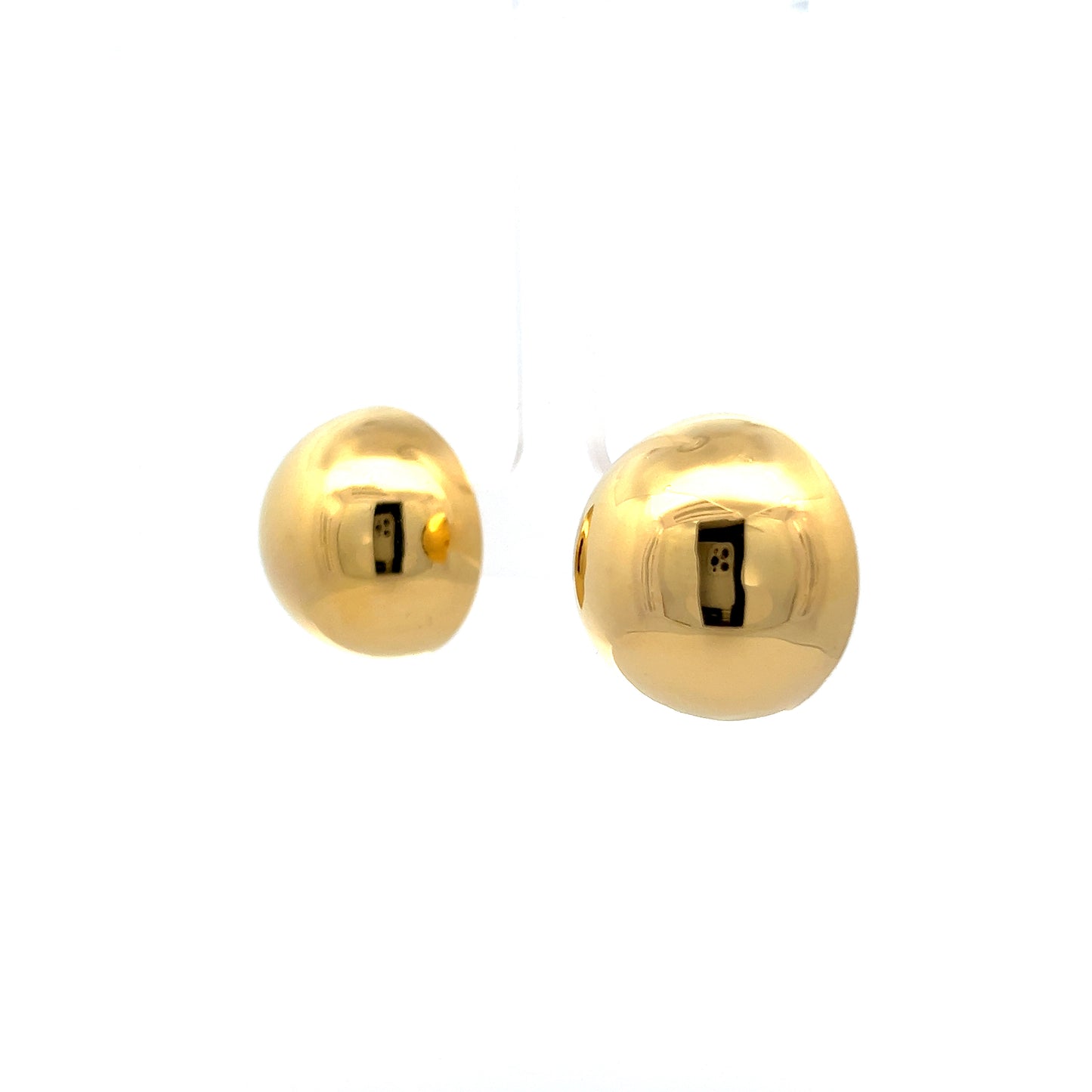 Oversized Ball Stud Earrings in 18k Yellow Gold