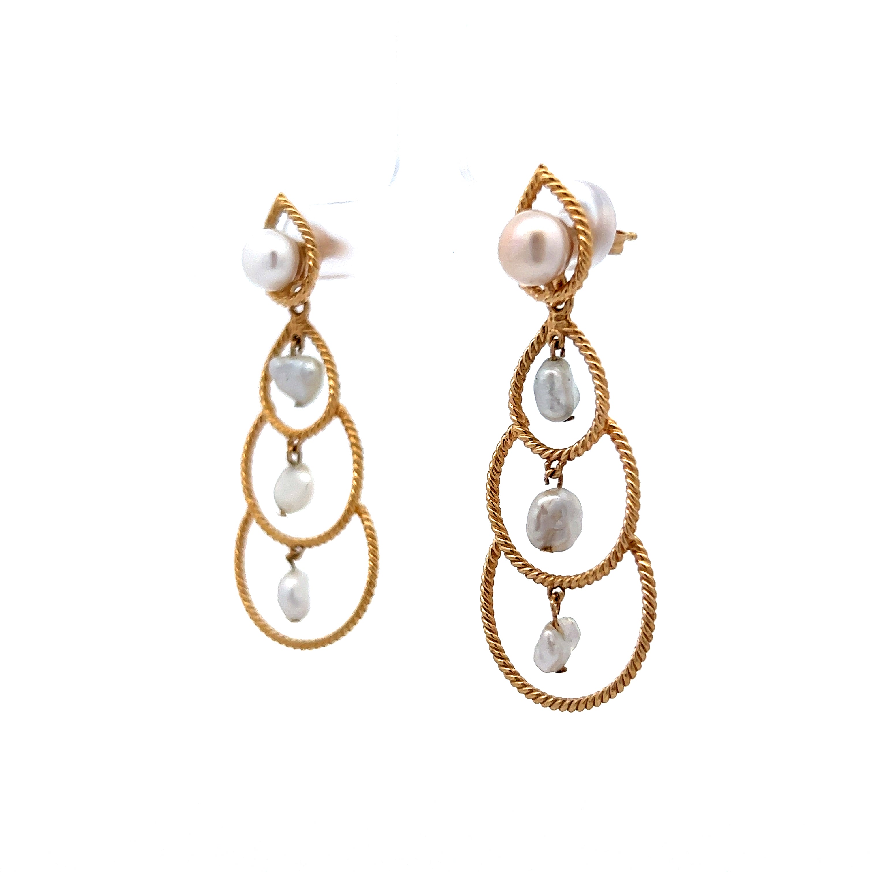 Buy Rectangular Gold Drop Earrings At Best Price | Karuri Jewellers