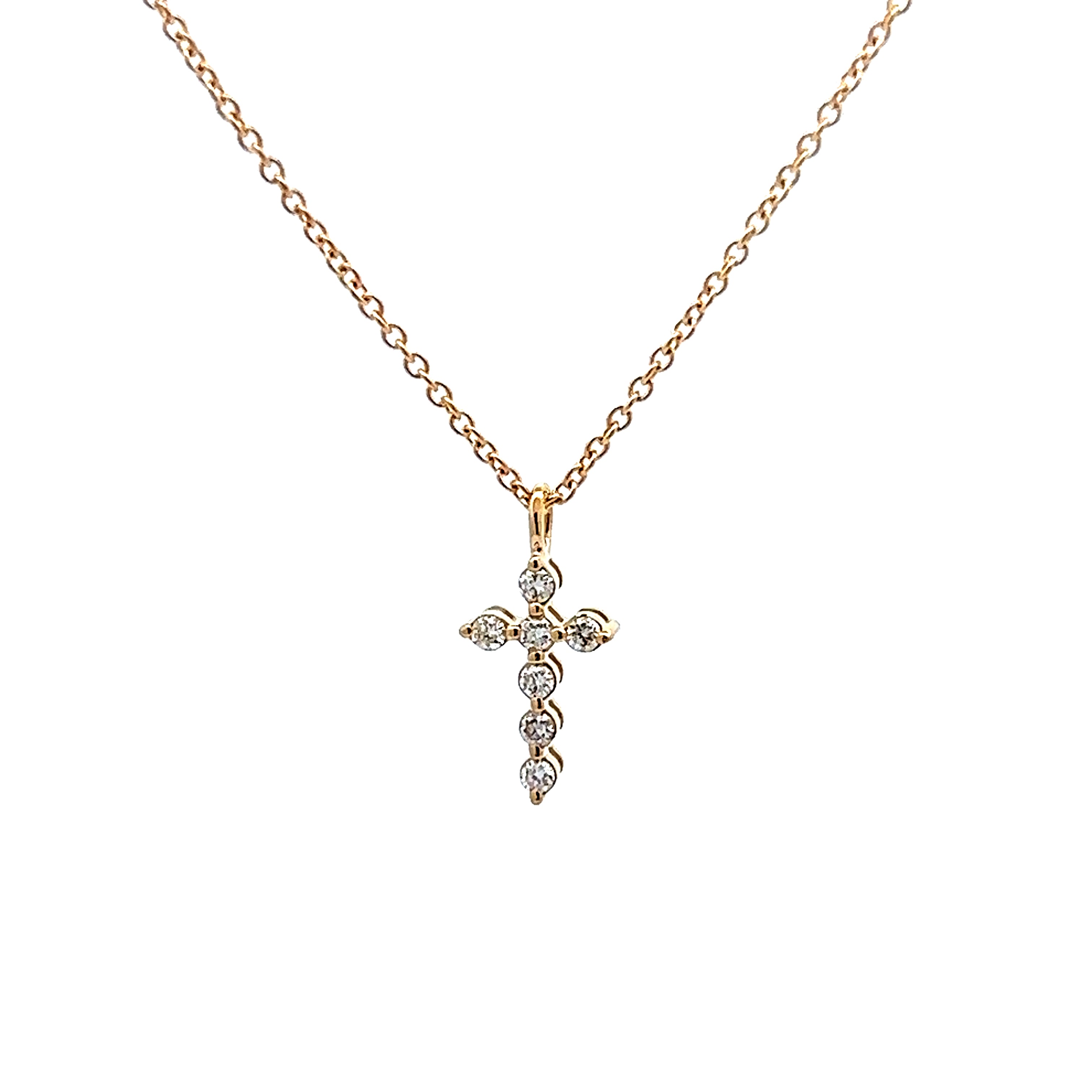 Cross Pendant With 1/2 Carat TW of Diamonds in 10kt Yellow Gold