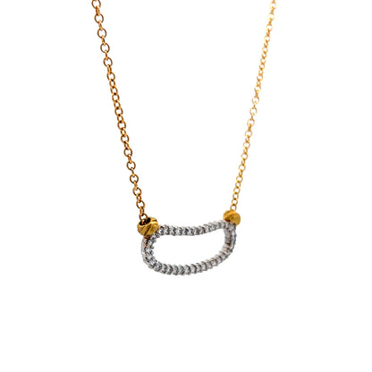 .54 Two-Tone Diamond Pendant Necklace in 18k