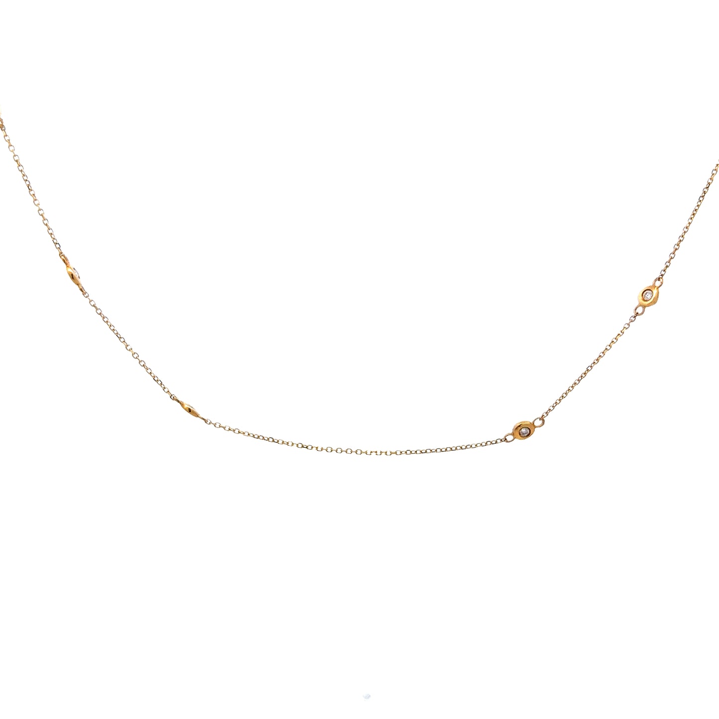 Diamond By The Yard Necklace in 14k Yellow Gold