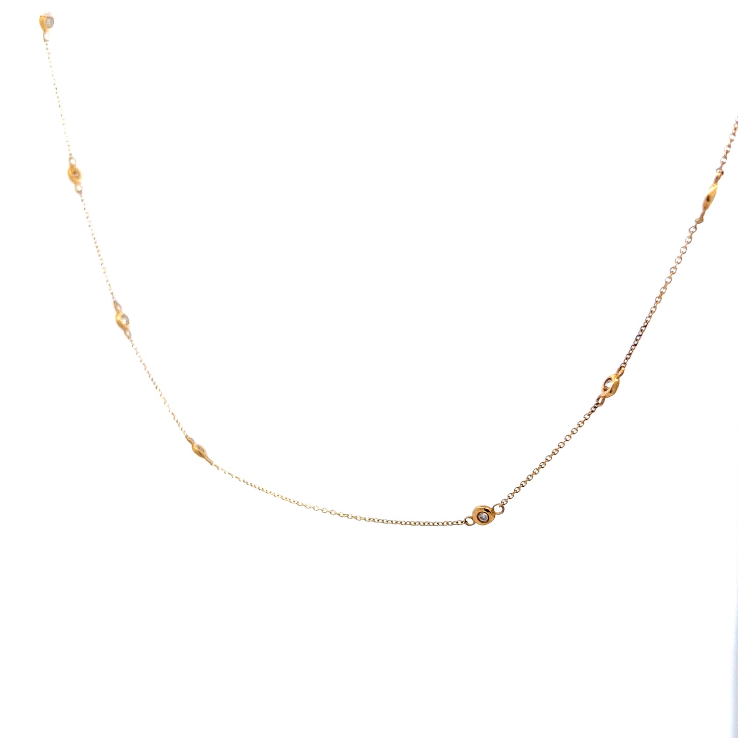 Diamond By The Yard Necklace in 14k Yellow Gold