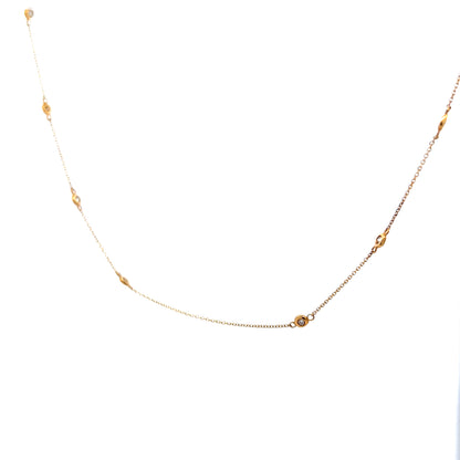 Diamond By The Yard Necklace in 14k Yellow Gold