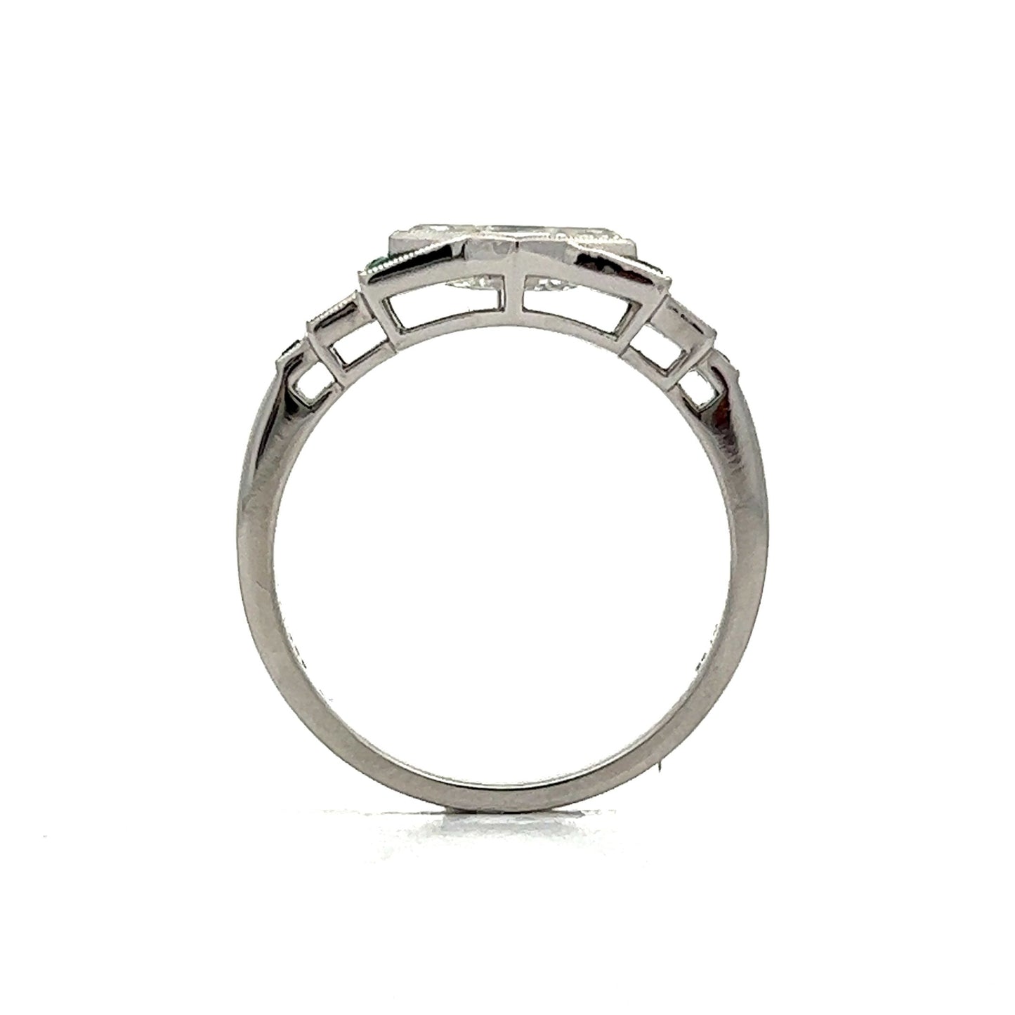 1.02 Lozenge Diamond Engagement Ring in Platinum