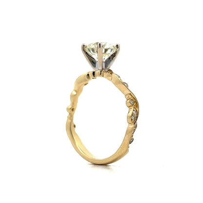 1.22 Old European Solitaire Engagement Ring in 14k Yellow Gold