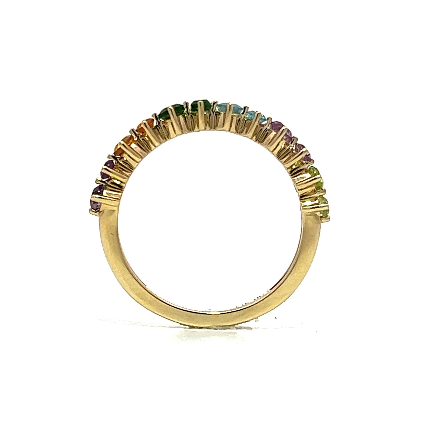 Multi-Gemstone Stacking Ring in 14k Yellow Gold