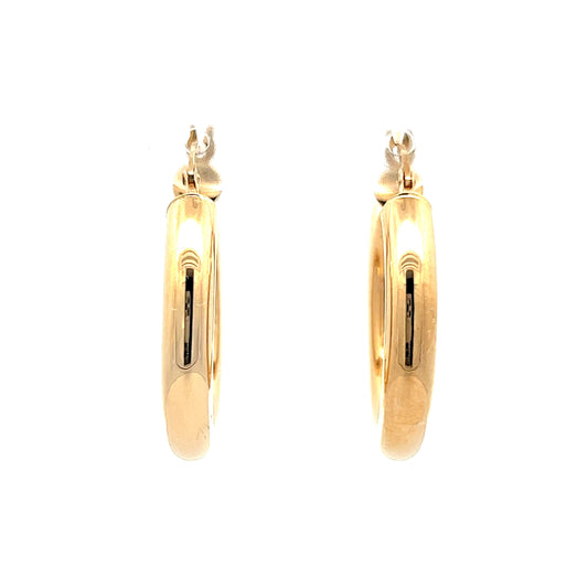 25mm Hoop Earrings in 14k Yellow Gold