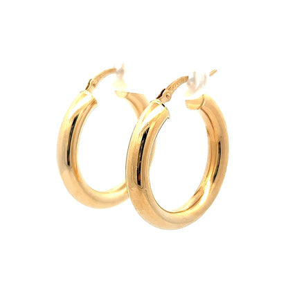 25mm Hoop Earrings in 14k Yellow Gold